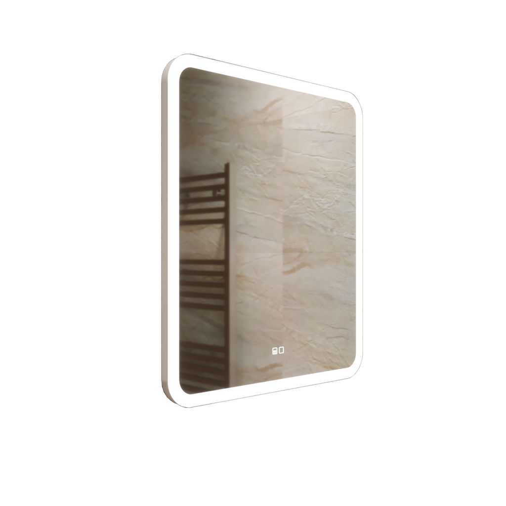 Зеркало MIXLINE, Стив-2, 600*700, ШВ сенсорный выключатель, светодиодная подсветка + подогрев