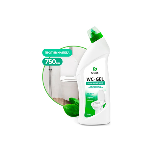 Средство для сантехники сверхсильное WC- Gel, ГраСС, 1000мл, 4/8