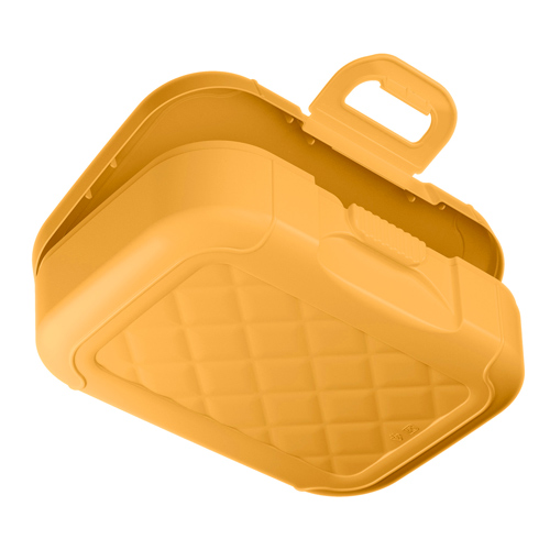 Ланч-бокс 0.85 л Homver 223133503/02, с декором Веселые надписи желтый