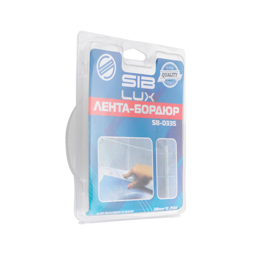 Лента бордюрная для раковин и ванн белая 20х3,25 Sib Lux, 1/48