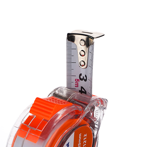 Рулетка 5м MT 25мм, 1 фиксатор, ударопрочный прозрачный корпус Барракуда, 1/12/120