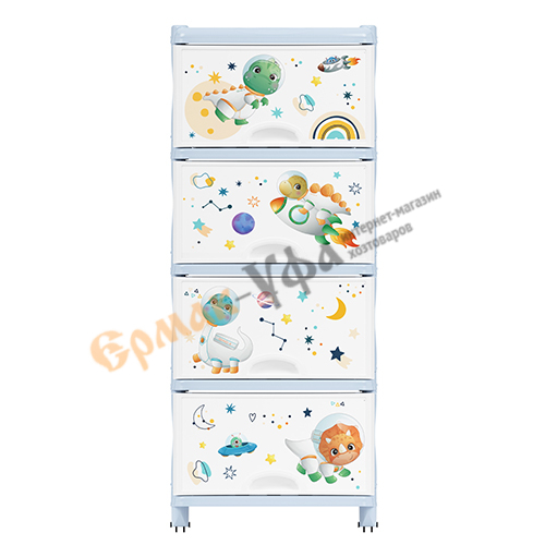 Комод 4-х секц детский для мальчика, Альтернатива, М1243, 1/1