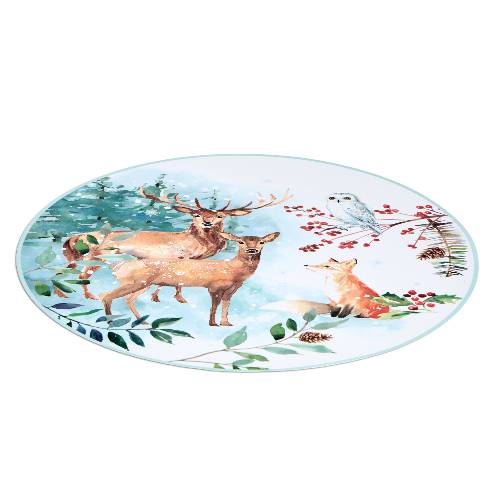 НАБОР ПОДСТАНОВОЧНЫХ САЛФЕТОК, ЗИМНЯЯ СКАЗКА, ИЗ 4 ШТ., ДИАМЕТР=38 СМ