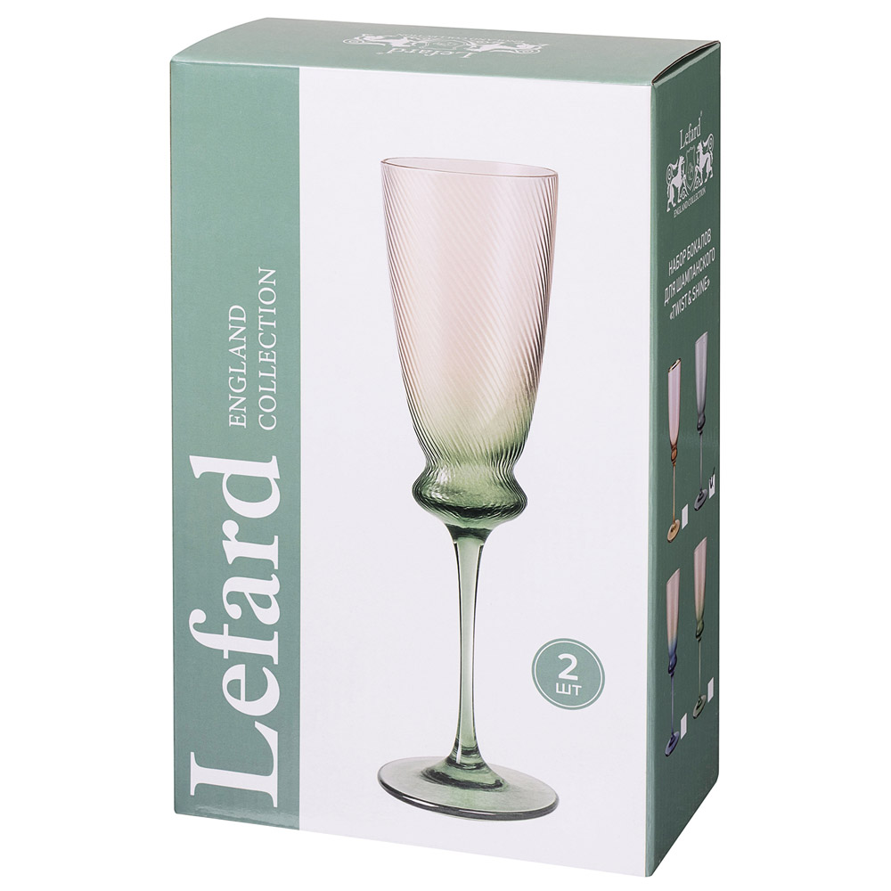 НАБОР БОКАЛОВ ДЛЯ ШАМПАНСКОГО, TWIST & SHINE, PURPLE, 2 ШТ/210 МЛ