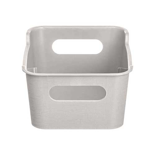 Корзинка универсальная 1.5 л Homver Mango 223300121/04, 190х140х80 мм, светло-серая