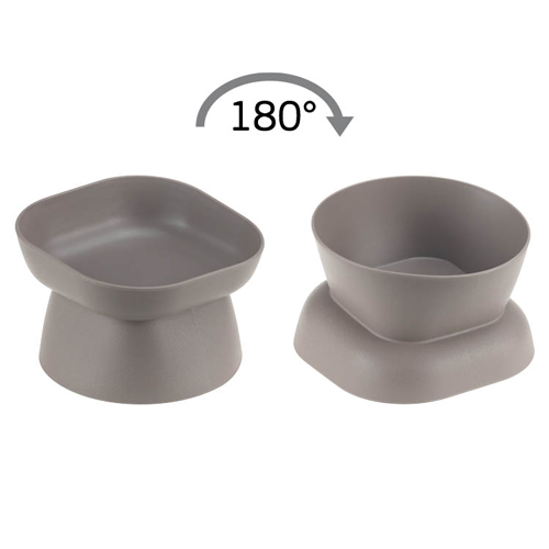 Миска для животных 0.2 л IDEA КВАДРО М 1807, французский серый