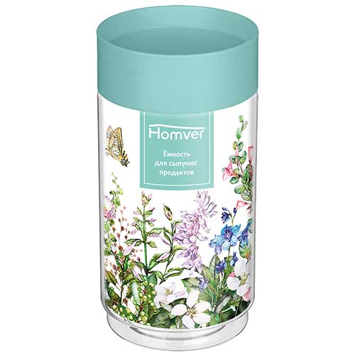 Емкость для сыпучих продуктов 1 л Homver 223111590/00, микс