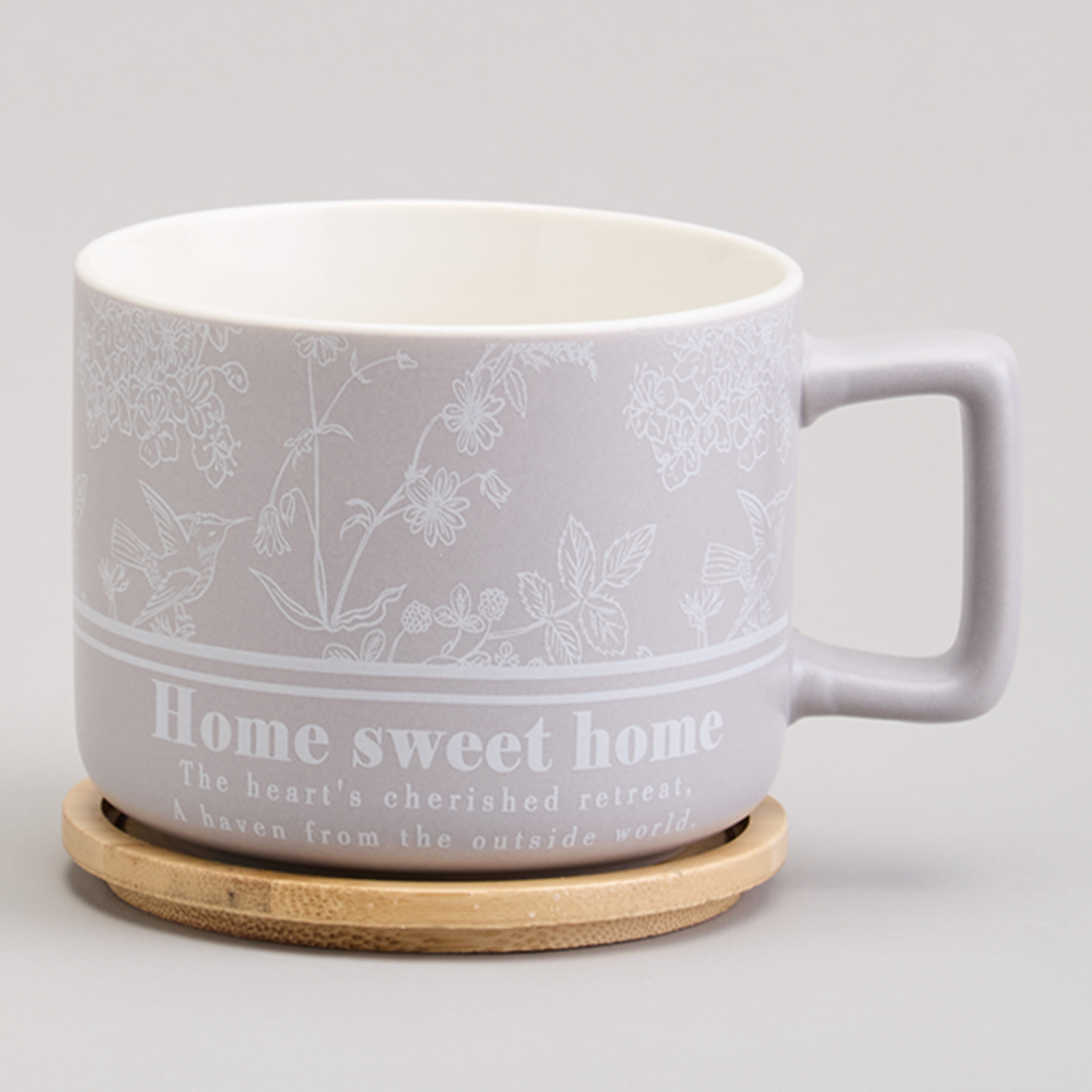 КРУЖКА LEFARD 400МЛ С БАМБУКОВОЙ КРЫШКОЙ, LOVING FAMILY, 9.6*8CM