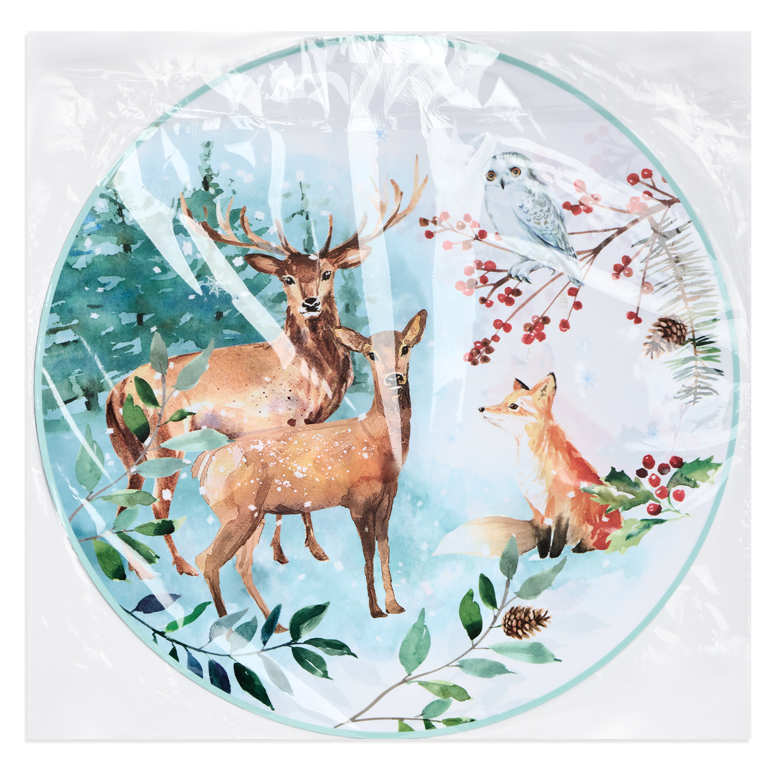 НАБОР ПОДСТАНОВОЧНЫХ САЛФЕТОК, ЗИМНЯЯ СКАЗКА, ИЗ 4 ШТ., ДИАМЕТР=38 СМ