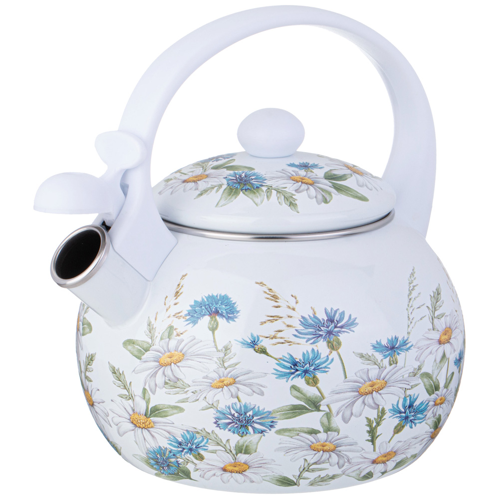 ЧАЙНИК AGNESS ЭМАЛИРОВАННЫЙ СО СВИСТКОМ СЕРИЯ, SENTIMENT,  2, 2Л, ИНДУКЦИОННОЕ ДНО