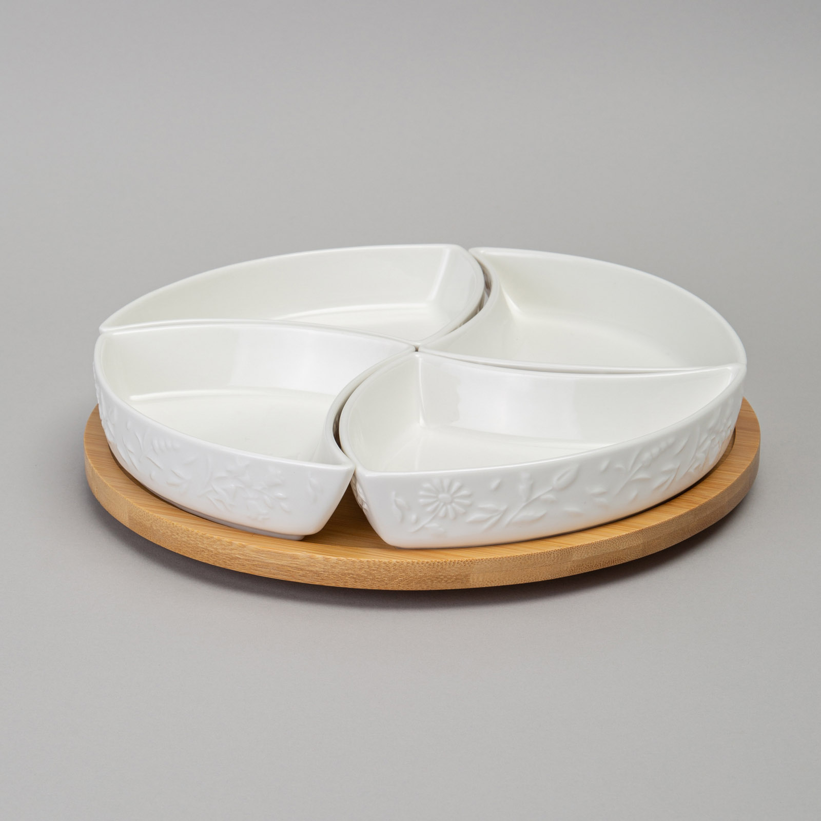 МЕНАЖНИЦА 4 СЕКЦИИ LEFARD, FLOWERS STORY, НА ДЕР. ПОДСТАВКЕ 25*5, 5 СМ 175 МЛ