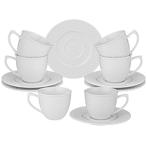 КОФЕЙНЫЙ НАБОР LEFARD, ДИАМАНД, 12 ПР. НА 6 ПЕР. 90 МЛ, КОР=12НАБ.