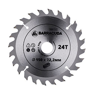Диск пильный по дереву 150*22. 2*24T Барракуда, 1/50/100