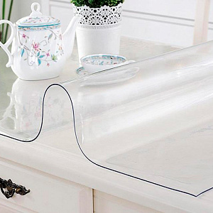Прозрачная скатерть гибкое стекло Dekorelle 140*60 см, 2 мм