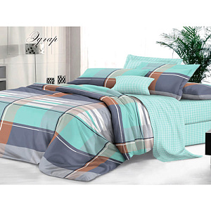 Комплект постельного белья, Sateen De Luxe, 1, 5 спальный, наволочки 2 шт 50х70 см, Эдгар