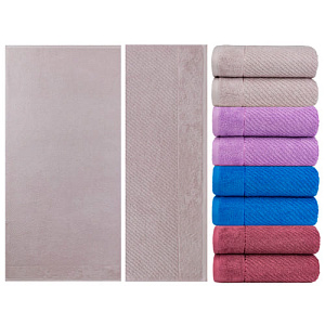 Полотенце гладкокрашеное жаккардовое Ориент, 420 г/кв.м., 35х70 см