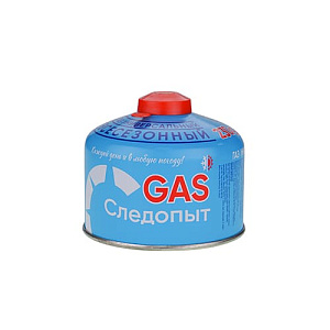 Газ для портативных плит 230 гр всесезонный Следопыт, металл. баллон, Стандарт, Корея, 1/24