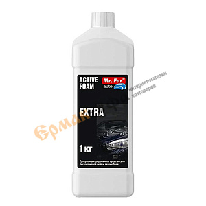 Автошампунь Mr. Far Auto Extra для бесконтактной мойки, расход на машину 20-30г, 1кг квадро, 1/9