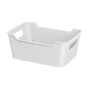 Корзинка универсальная 2.4 л Homver Mango 223300229/01, 230х160х90 мм, белая