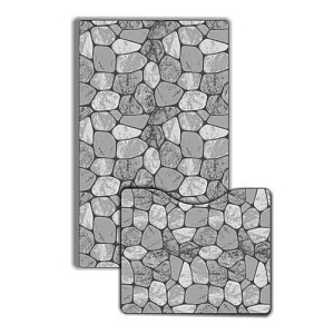 Комплект ковриков для ванной комнаты Dekorelle РЕЛАКС, RT080-B, разм.50x80см + 45х50см
