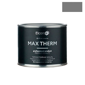 Эмаль термостойкая +700C Elcon графит, темносерая, 0,4кг, 1/24