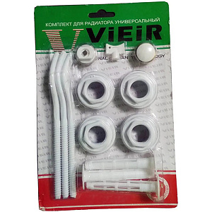 Комплект монтажный для радиатора 1/2 с 3 кроншт. VIEIR, 1/40
