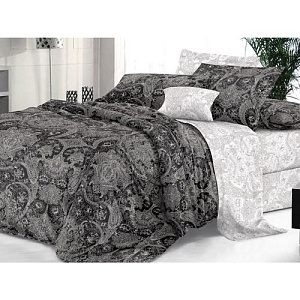 Комплект постельного белья Sateen De Luxe, 2-спальный макси, нуар