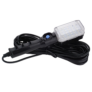 Лампа переносная 10м, светодиодная 24LED, с выключателем, сечение провода 2х0,5, 220В, 1/50