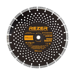 Диск алмазный для бензореза 300х25.4/20х22T Rezer STANDARD, 10 шт/кор