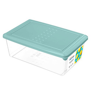 Контейнер для продуктов 1.05 л Homver Асти 221100218/05, прямоугольный, зеленый