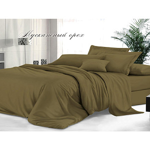 Комплект постельного белья, Sateen De Luxe, 1, 5 - спальный, наволочка 70х70 см, Мускатный орех