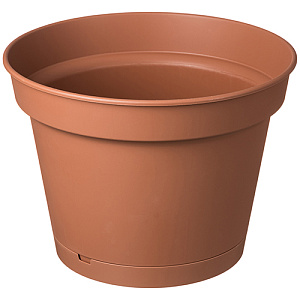 Горшок для цветов 20 л Homver Mint 221612332/01, 380 мм, с поддоном, терракотовый