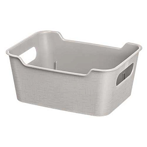 Корзинка универсальная 1.5 л Homver Mango 223300121/04, 190х140х80 мм, светло-серая