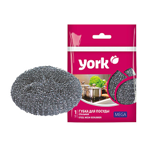 Губка для посуды металл Мега YORK, 1/80