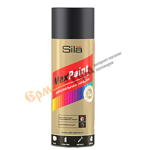 Эмаль аэрозольная черный матовый RAL9005 520мл Sila Home Max Paint, 1/12