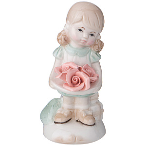 ФИГУРКА, ДЕВОЧКА С РОЗАМИ,  5, 6*5*12, 5СМ