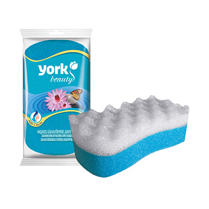 Губка для тела YORK массаж. , бабочка, 2/20