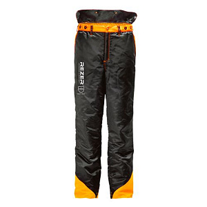 Брюки лесоруба REZER PROFI T001-F, XL, черный оранжевый