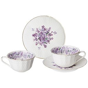 ЧАЙНЫЙ НАБОР LEFARD, LILAC, НА 2 ПЕР. 4 ПР. 330 МЛ, КОР=12НАБ.