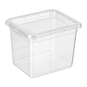 Ящик для хранения 2.5 л Homver Palm 221300201/00, 190х153х144 мм, бесцветный