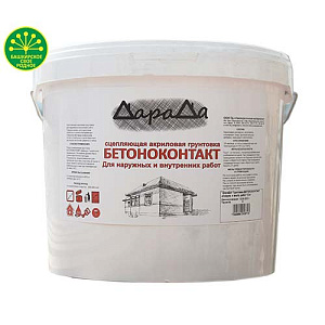 Грунт бетоноконтакт 14 кг, ДАРАДА, для наруж. и внутр. работ, 1/1