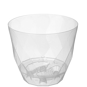 Горшок для орхидей 2.3 л Homver Laurel 221615101/00, 175 мм, с поддоном, бесцветный