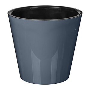Горшок для цветов 4 л Homver Rosemary 221600135/01, 200 мм, с дренажной вставкой, серый