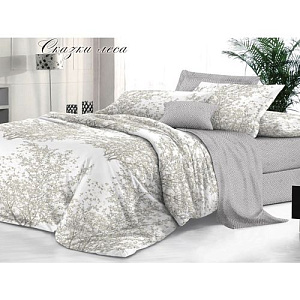 Комплект постельного белья Sateen De Luxe, 2-спальный макси, сказки леса