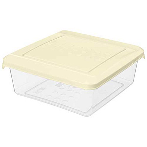 Контейнер для продуктов 0.5 л Homver Asti 221100325/01, квадратный, светло-бежевый