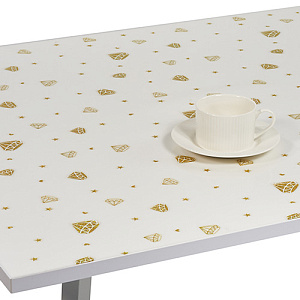 Силиконовое покрытие Dekorelle 228-G, 0.8x20 м, золото/молочный фон