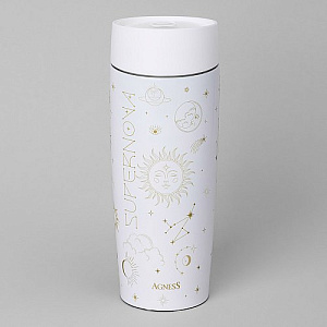 ТЕРМОКРУЖКА AGNESS, SUPERNOVA WHITE, 360МЛ