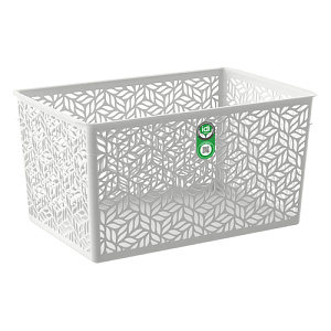 Корзинка универсальная 6.7 л Homver Linden 221313421/03, 290х190х150 мм, светло-серая