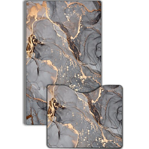 Комплект ковриков для ванной комнаты Dekorelle РЕЛАКС, RT007-B, разм.50x80см + 45х50см