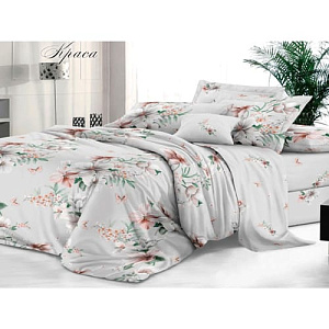 Комплект постельного белья Sateen De Luxe, 1,5-спальный, наволочки 2 шт 50х70 см, краса